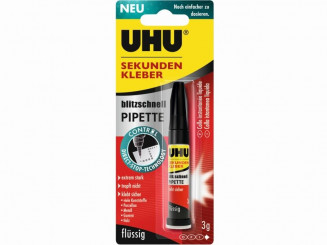 Uhu  Sek-Kleber Blitzschnell Pipette 3 Gr 