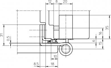 Simonswerk Haustürband Baka Protect 4030 3D FD topzink 