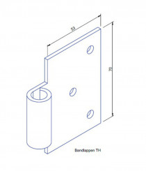 GSG Bandlappen TH voller Lappen  Ls/Rs  hell verzinkt 