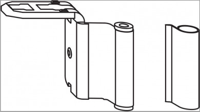 Siegenia Titan AF Winkelband DH KF 12/20-9 mm