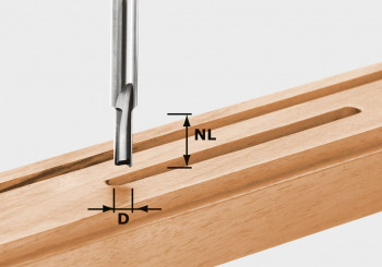 Festool Nutfräser D4mm/NL10mm/GL45mm/S8mm HW 490953 