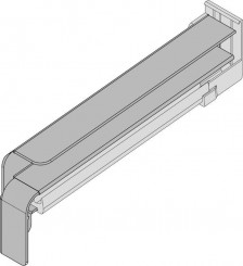 Gutmann Alu-Gleitabschluss BF4006-Z 70 mm weiß RAL 9016 LI 