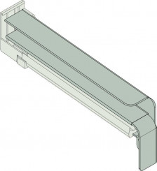 Gutmann Alu-Gleitabschluss BF4006-Z 460 mm weiß RAL 9016 RE 