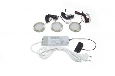 LS 3-er Set LED-Leuchte Chip 58 12 V Edelstahl  LS.2000014 